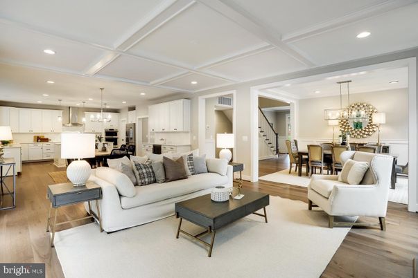Dining room, Interior, Kitchen, Living room, Pendant Lights, Recessed Lighting, Stainless Steel Appliances, Wood Texture Flooring