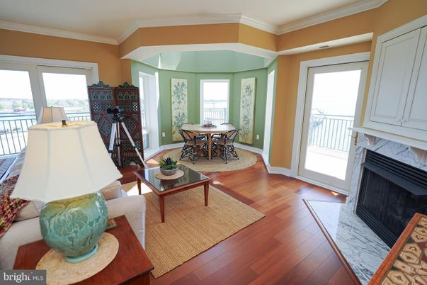 Dining room, Fireplace, Interior, Living room, Wood Texture Flooring