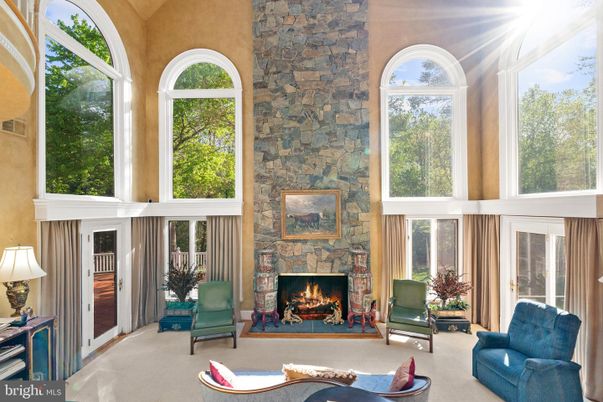 Fireplace, Interior, Living room, Stone Walls