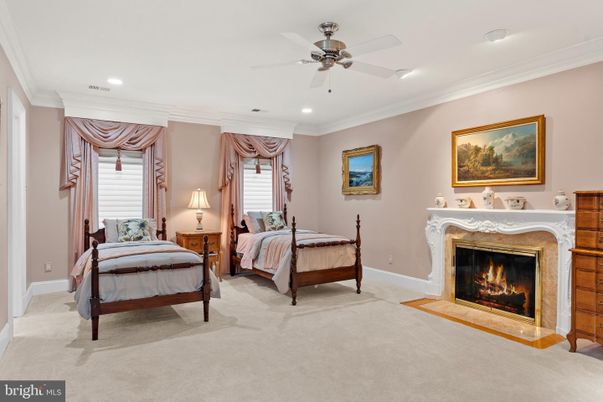 Bedroom, Fireplace, Interior, Recessed Lighting
