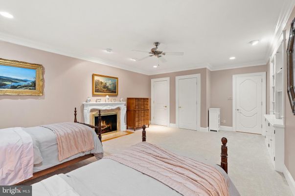 Bedroom, Fireplace, Interior, Recessed Lighting
