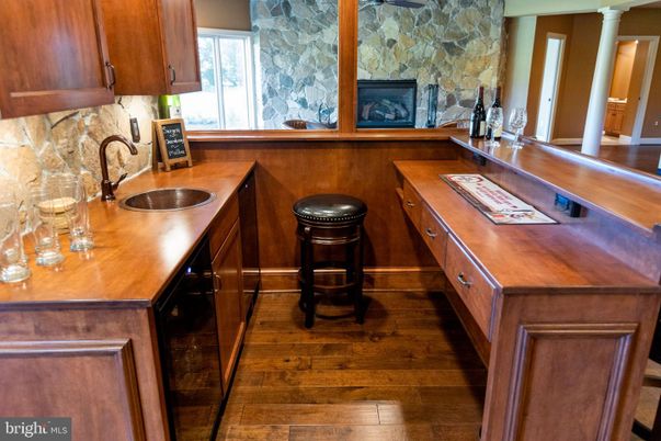 Interior, Stone Walls, Wood Texture Flooring