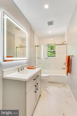 Bathroom, Glass Shower, Interior, Marble, Recessed Lighting
