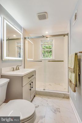 Bathroom, Glass Shower, Interior, Marble