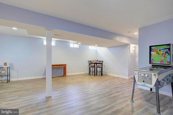 Game Room, Interior, Recessed Lighting, Wood Texture Flooring