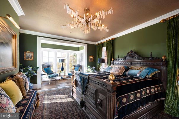Bedroom, Chandelier, Interior, Wood Texture Flooring