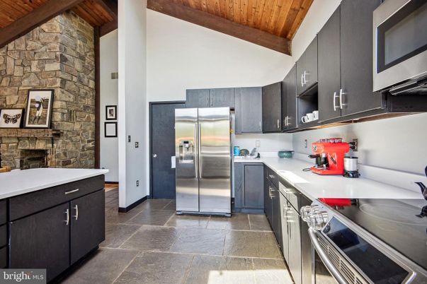 Interior, Kitchen, Stainless Steel Appliances, Stone Walls, Wooden Beams, Wooden Ceilings