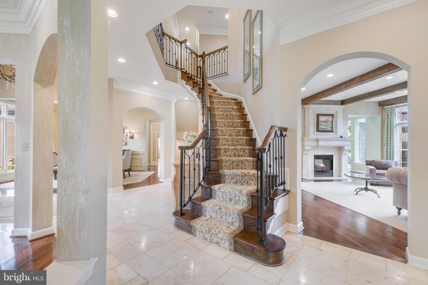Fireplace, Interior, Recessed Lighting, Wood Texture Flooring