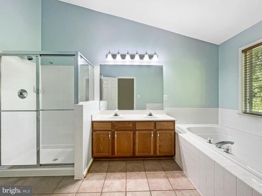 Bathroom, Dual Sink Vanities, Glass Shower, Interior