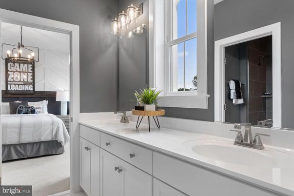Bathroom, Bedroom, Dual Sink Vanities, Interior, Pendant Lights