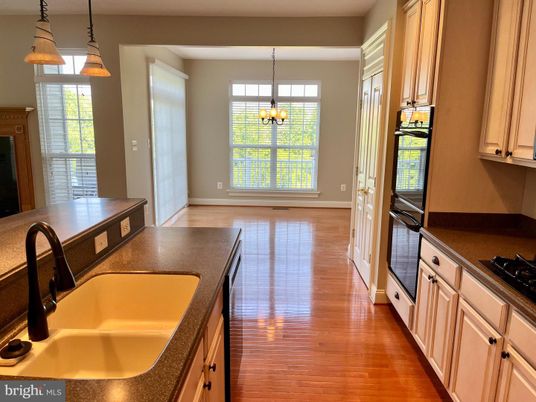 Chandelier, Interior, Kitchen, Pendant Lights, Wood Texture Flooring