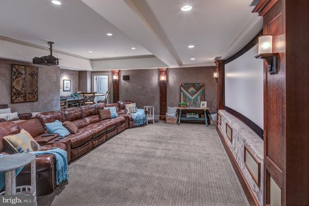 Dining room, Interior, Living room, Projection Screen, Recessed Lighting, Theatre Room