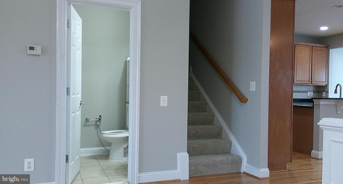 Bathroom, Interior, Recessed Lighting, Wood Texture Flooring