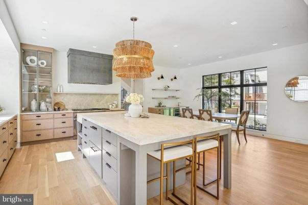 Chandelier, Dining room, Interior, Kitchen, Recessed Lighting, Wood Texture Flooring