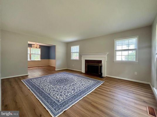 Chandelier, Empty room, Fireplace, Interior, Wood Texture Flooring