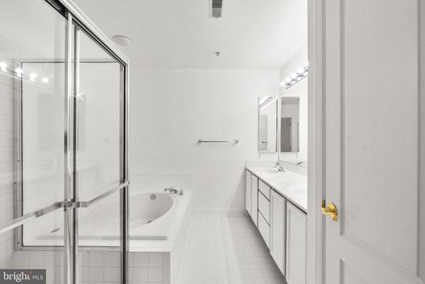 Bathroom, Dual Sink Vanities, Glass Shower, Interior
