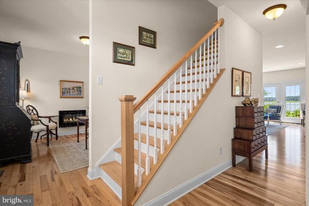 Fireplace, Interior, Recessed Lighting, Wood Texture Flooring