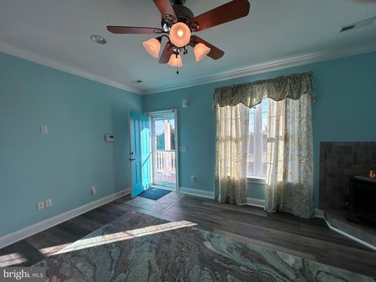 Empty room, Fireplace, Interior, Wood Texture Flooring