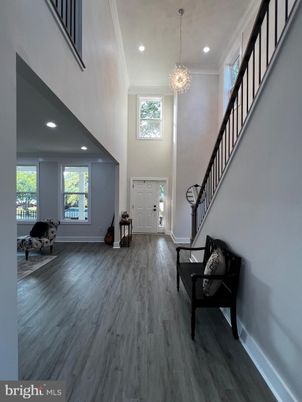 Chandelier, Interior, Recessed Lighting, Wood Texture Flooring