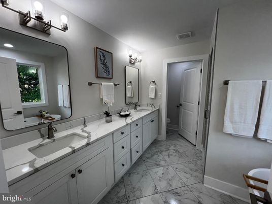 Bathroom, Dual Sink Vanities, Interior, Marble