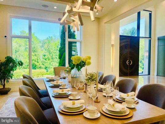 Dining room, Fireplace, Interior, Recessed Lighting