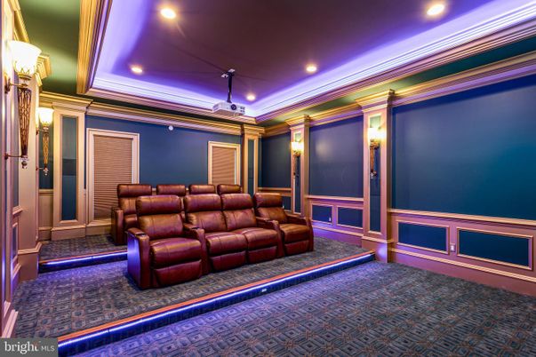 Home Theatre Room, Interior, Projection Screen, Recessed Lighting, Theatre Room