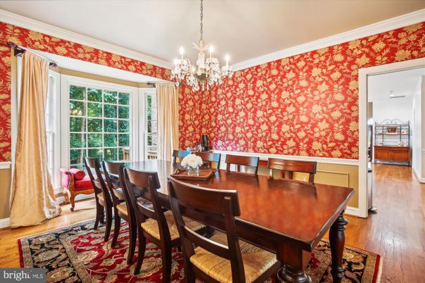 Chandelier, Dining room, Interior, Wood Texture Flooring