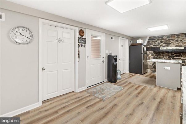 Interior, Stone Walls, Wood Texture Flooring