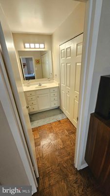 Bathroom, Dual Sink Vanities, Interior, Wood Texture Flooring