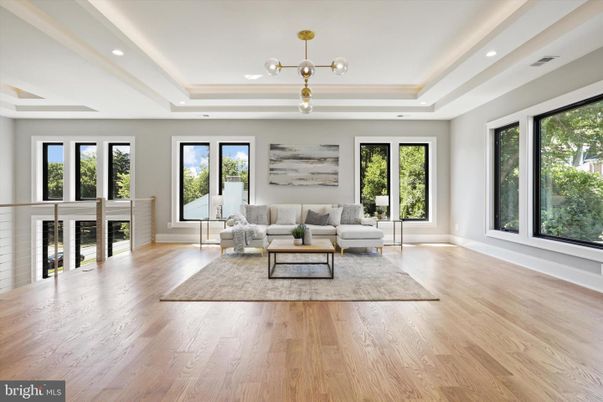 Interior, Living room, Pendant Lights, Recessed Lighting, Wood Texture Flooring