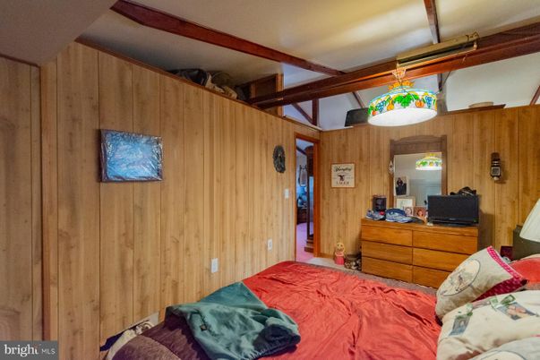 Bedroom, Interior, Wooden Beams, Wooden Walls