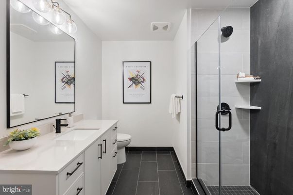 Bathroom, Dual Sink Vanities, Glass Shower, Interior