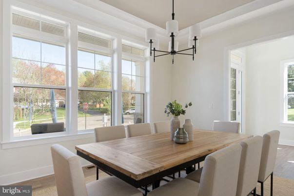 Chandelier, Dining room, Interior, Pendant Lights, Wood Texture Flooring