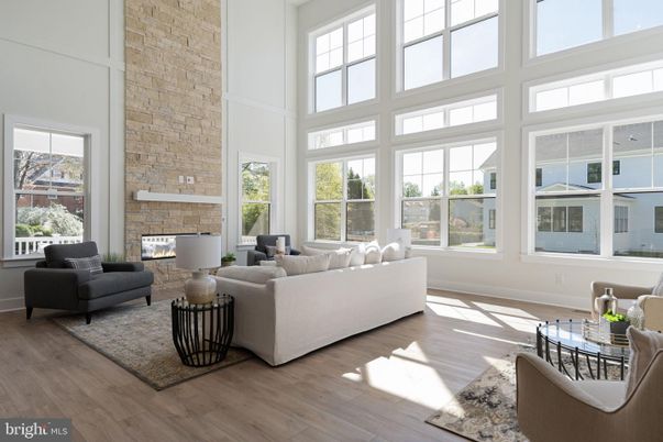 Fireplace, Interior, Living room, Stone Walls, Wood Texture Flooring