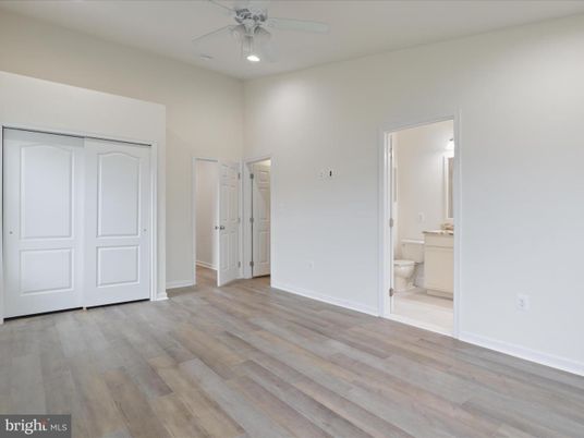 Bathroom, Empty room, Interior, Recessed Lighting, Wood Texture Flooring