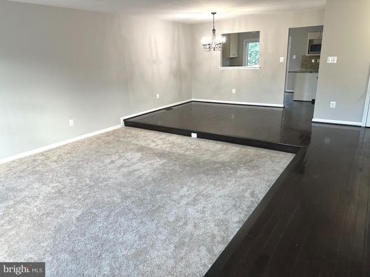 Chandelier, Empty room, Interior, Wood Texture Flooring