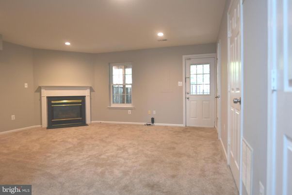 Empty room, Fireplace, Interior, Recessed Lighting