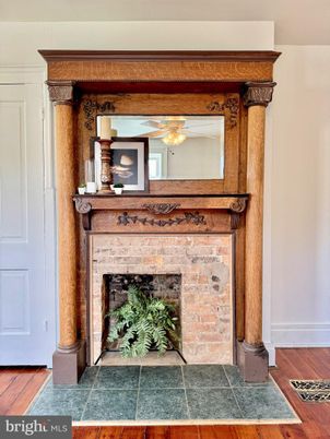 Fireplace, Interior, Wood Texture Flooring