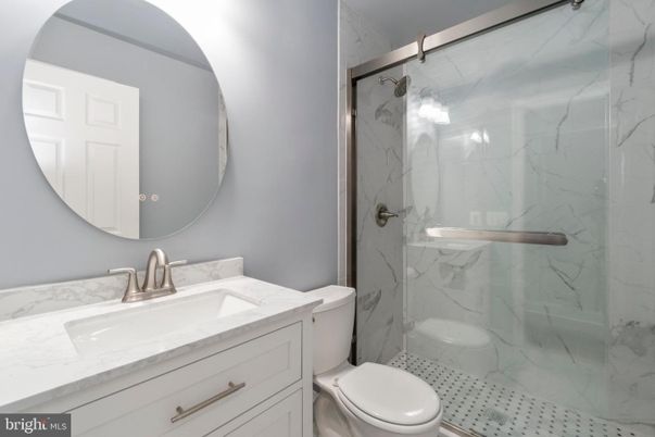 Bathroom, Glass Shower, Interior, Marble Walls