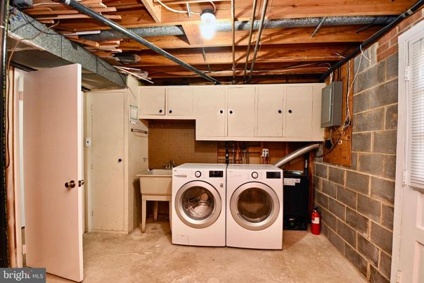 Interior, Stone Walls, Washer, Wooden Beams