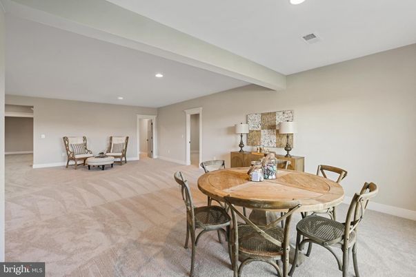 Dining room, Interior, Recessed Lighting