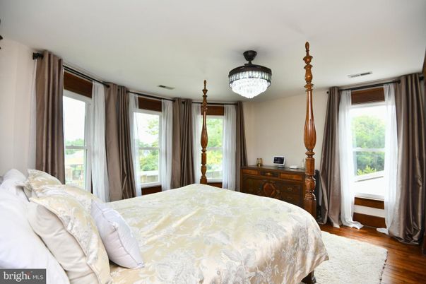 Bedroom, Chandelier, Interior, Wood Texture Flooring