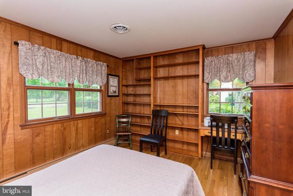 Home Office, Interior, Wood Texture Flooring, Wooden Walls