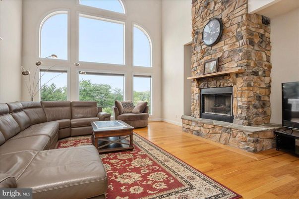 Fireplace, Interior, Living room, Stone Walls, Wood Texture Flooring