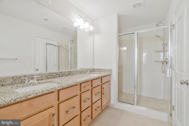 Bathroom, Dual Sink Vanities, Glass Shower, Interior