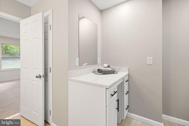 Bathroom, Interior, Recessed Lighting, Wood Texture Flooring