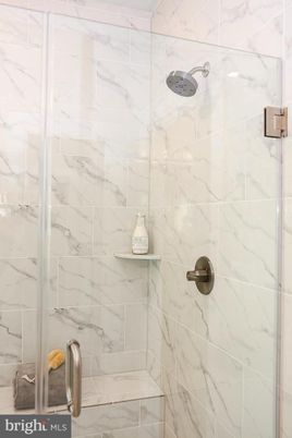 Bathroom, Glass Shower, Interior, Marble Walls