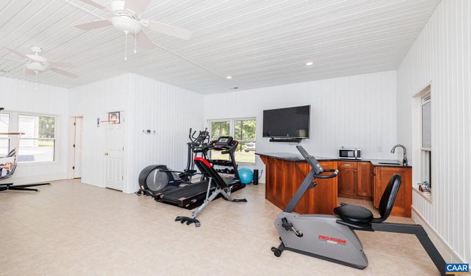 Fitness Equipment, Interior, Recessed Lighting