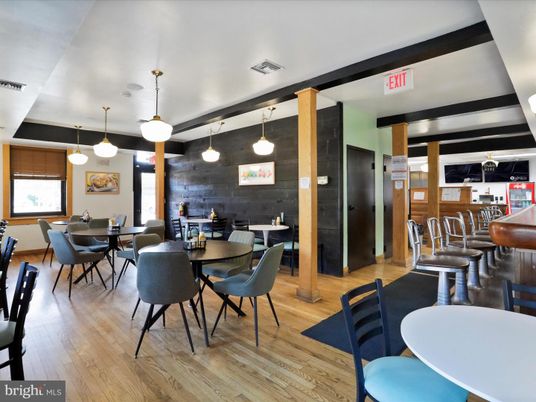 Dining room, Interior, Pendant Lights, Wood Texture Flooring, Wooden Walls
