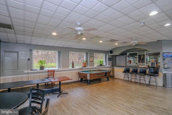 Billiard Table, Game Room, Interior, Recessed Lighting, Wood Texture Flooring